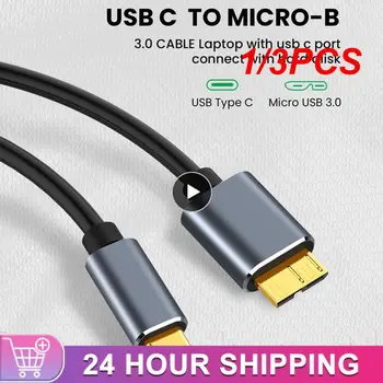 1/3KS Micro B USB C 3.0 Kábel Typ-C, USB 3.0 Micro B Konektor Kábla 5Gbps Externý Pevný Disk, Disk, Kábel pre Pevný Disk