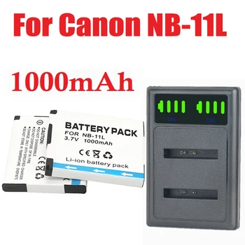 1000mAh NB-11L NB11L NB 11L NB-11LH Batérie + LCD Nabíjačka Pre Canon PowerShot A2300,A2400 JE, A2500, Atari 2600, A3400 JE, A3500 JE