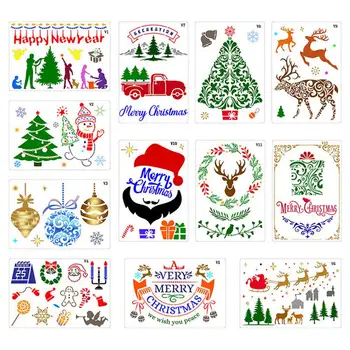 Vianočné Šablóny Na Maľovanie Karty, Takže Prihlásiť Šablón Pre Zimnú Dovolenku DIY Dekorom Vianočné Šablóny Na Maľovanie Umývateľný