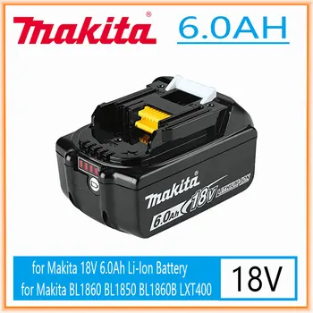 Makita Pôvodné 18V 6000MAH 6.0 AH Nabíjacie náradie diódy Batérie Lítium-Iónová Výmena LXT BL1860B BL1860 BL1850