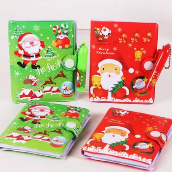 Vianočné Zábavné, Roztomilé detské Darčeky Reklamné Darčeky Santa Notebook S Guľôčkové Pero Mini Vrecko na poznámkový blok