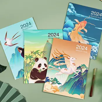 Čínsky Štýl 2024 Agendy Knihe Nové Grafické Efekty A4 Dní Týždenne Notebook Vestník Zápisníky