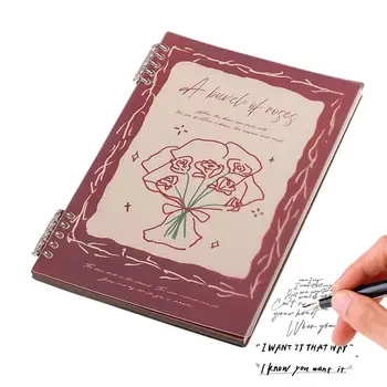Rose Binder Notebook 60 Listov Denník Vestník Plánovanie Notebook B5 Denník Kniha S Rose Kryt Binder Traveler Prázdne Sketchbook