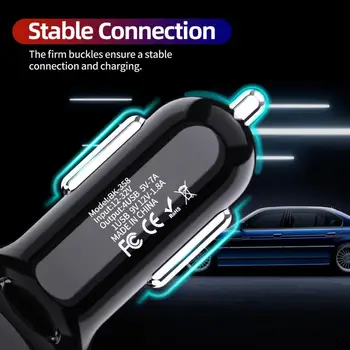 Rýchle Nabitie Tepelne-odolné 4 QC3.0 USB Port Auto Nabíjačka Telefónu pre Auto
