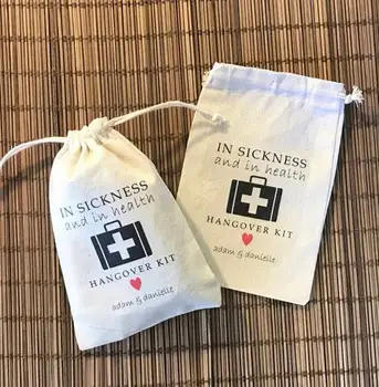 V Chorobe a v Zdravia narodeniny, svadba prospech tašky bridesmaid, Bachelorette Kocovina obnovy Survival Kit strany Candy tašky