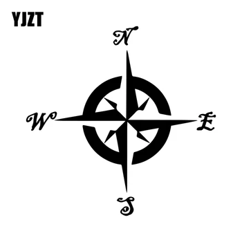 YJZT 15.1*15.1 cm Ružica Kompasu Vinyl Odtlačkový Cestovné Dobrodružstvo, Zábava, Auto Nálepky, Tvorivé Telo Dekorácie