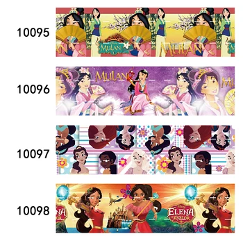 Disney Princezná Vytlačené Mulan Cartoon Grosgrain Páse s nástrojmi 25mm50yards NEPRIATEĽ pre DIY Luky remeselníkov Dekorácie, Ručne vyrábané Materiály