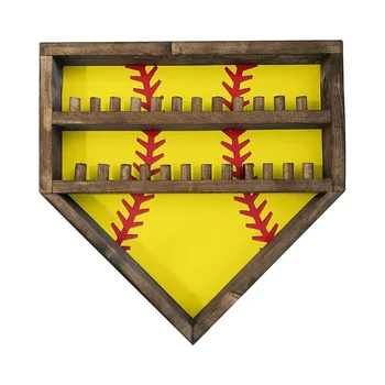 Baseball Displej Prípade Baseball Držiakov na Gule Displej Baseballs Stenu Display Box Antifade UV Ochrany Žltá
