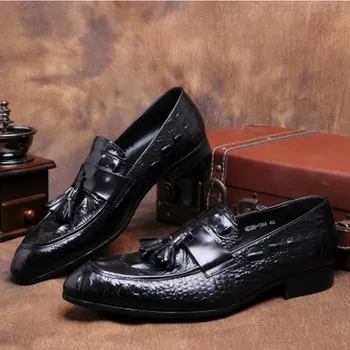 Muži Kožené Topánky Strapce Bežné Alligator Dermis Kožené Topánky pre Mužov, Shoping Práce Svadbu