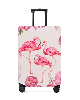Flamingo Kvet Akvarel Cestovné Batožiny Ochranný Kryt pre Cestovné Príslušenstvo Kufor Elastické Prachu Prípade Chrániť Rukáv
