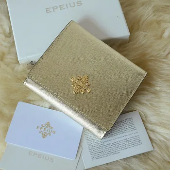 2023 Nové Luxusné Originálne Kožené Ženy Peňaženky Svetla Zlatý Multi Card Sloty Peniaze Taška Vysoký Stupeň Lady Kabelku So Mince Vrecku 45