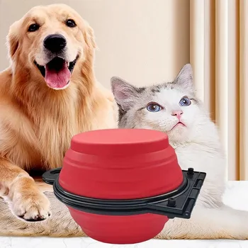 1pcs 2-v-1 Dvojitá Skladacia Miska na Kŕmenie Misy Prenosné Vonkajšie Cestovné Pes a Mačka Pitnej Misy Pes Fľaša na Vodu Pes Príslušenstvo
