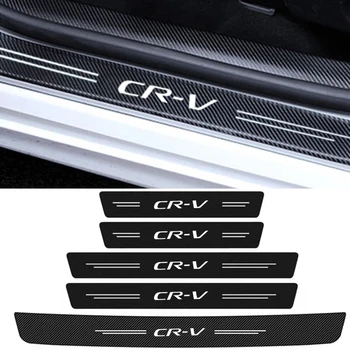 Carbon Fiber Dvere Auta Chránič Prahu batožinového priestoru Kryt Nárazníka Nálepky, Nálepky pre Honda CR-V CRV Logo 2021 2019 2018 2017 Príslušenstvo