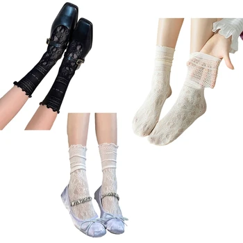 1 Pár Princezná Šaty Ponožky Dievča Ponožky Sladké Naberaný Mäkké Ponožky Ponožky Drop shipping
