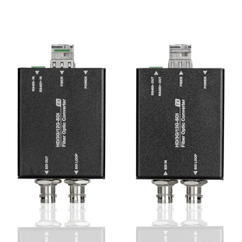12G SDI Fiber Converter, s Súhlasia alebo RS485 SMF Fiber LC Konektor 10KM 12g sdi fiber converter, video vysielač, prijímač