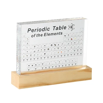 Periodická Tabuľka S Reálnymi Prvkami Vo Vnútri, Reálne Prvky Periodickej Tabuľky, Tabla Periodica Con Elementos Reales So Stojanom