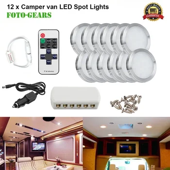 Loď Kempingových Prívesov Svetlá LED Spot Light Camper Van Caravan Svetlo vnútorné Osvetlenie 12V LED Camping, obytný automobil Svetlo 4/6/12PCS