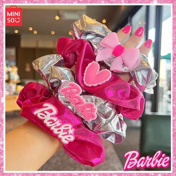 Miniso Barbie Pink 4-Ks Y2K Roztomilý Dievča Dopamínu Kortikálnej hrubého Čreva Krúžok kórejský Nové motýlik Strieborné Vlasy Krúžok Halloween Darček