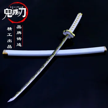 Démon Vrah Zbraň Agatsuma Zenitsu Nichirin Čepeľ 26 cm Japonské Anime Samuraj Meč Hračka Nôž Kovový Uncut Model Detí, Hračky