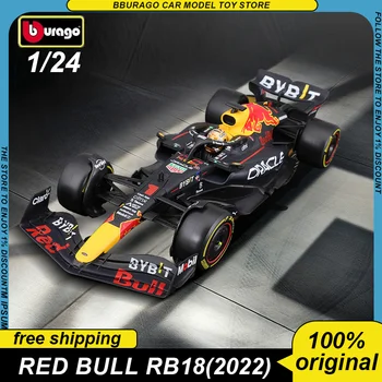 Bburago F1 2022 1:24 Red Bull Rb18 F1 #1 #11 Diecast Model Formula Racing Hardbound Edition Zliatiny Luxusné Vozidlo Darček Hračky