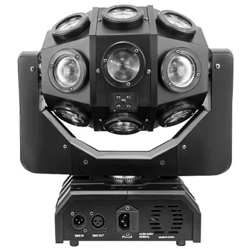 KTV flash sound control farebné LED rotačné potriasa hlavou 18 ks fáze svetelný lúč laserového svetla