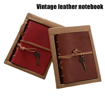 Vintage Kožené Notebook Tvorivé Denník S Hnedou Papierový Poznámkový Blok A6 Notebook Krásny Vzhľad Poslať Študentov