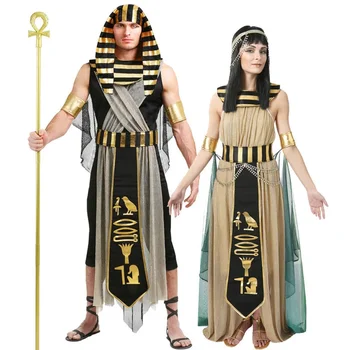 Dospelých Egyptský Faraón Kleopatra Cosplay Kostým pre Ženy, Mužov Purim Halloween Party Fantasia Zdobiť