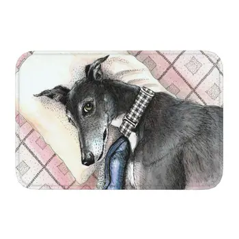 Greyhound Rohožky Mat Anti-Slip Whippet Sighthound Psa Kúpeľňa Kuchyňa Koberec Koberec 40*60cm Wc, Obývacej Izby Vstup Footpad