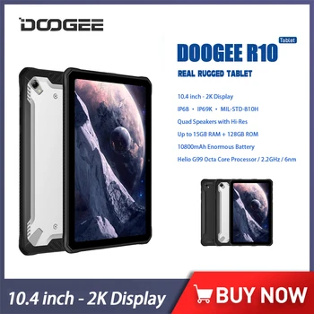 DOOGEE R10 Robustný Tablet 10.4 Palce 2K Displej 15GB RAM + 128 GB ROM 10800mAh Obrovské Batérie Tabletu, Telefónu, Heliograf G99 Octa-Core PC