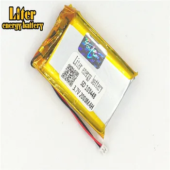 1.25 MM konektor 2pin 3,7 v 103448 2000mah Nabíjateľná Lítium Polymérová Batéria e-kníh, GPS, PDA, MP3 MP4 MP5 malé hračky LiPo Batérie