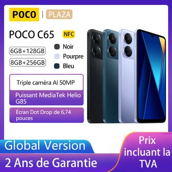 POCO C65, smartphone, NFC, 128 GB, GB, 6.74 palcový displej, Mediatéka Heliograf G85 procesor, 50MP kamera + 8MP fotoaparát, 90Hz, mAh, globálna Verzia