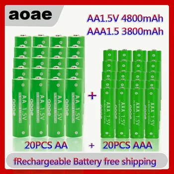 AA a AAA 1,5 V batériou AA 4800mAh Nabíjateľné batérie AAA 3800mAh Nabíjateľné batérie Alkalické batérie