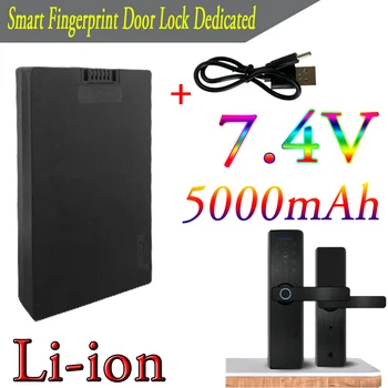 7.4 V 5000mAh Polymer Lithium Smart Dverný Zámok Batérie Smart Odtlačkov prstov Dverí Zamky ,s Nabíjací Kábel