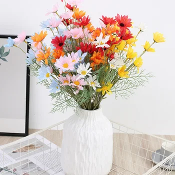 Simulované Daisy Domov Umiestnenie Dekoratívne Kvetinové Zväzok Pastoračnej Rastliny Simulované Daisy