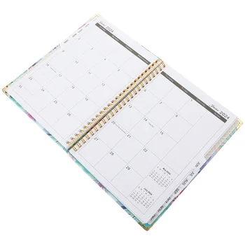 2024 Plánovač Notebook Kalendár Plán Poznámkový Blok Na Špirále Záväzné Poznámka Knihu Produktivity Organizátor