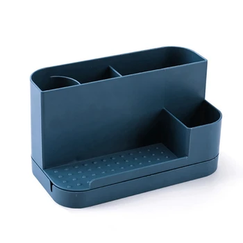 1 KS Modrá Rotačné Poličky na Písacie potreby Skladovanie Stôl Pre Domácnosti, Kancelárie, kancelárske potreby Skladovanie