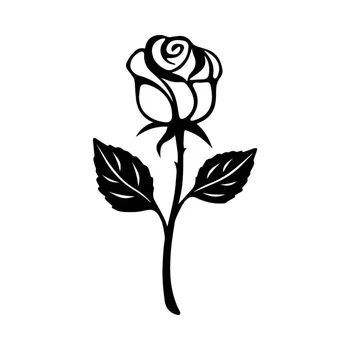 Maskovanie značky Auta acesssories Nálepky Vinyl Dlhé Stonky Rose Odtlačkový Ruže Kvetinový Vzor, Okno Nárazníka Dekor Maskovanie Známky Wallpape