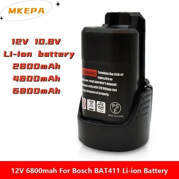 10.8 V 12VLithium ion nástroj batérie 2800/6800mAh BAT411BOSCH BAT412A BAT413A D-70745GOP 2607336013 2607336014 PS20-2 PS40-2