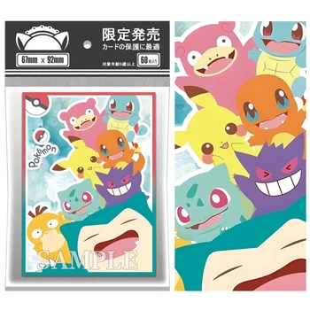 60pcs/set Pokémon Pikachu Charmander Slowpoke Snorlax Flash Karty Rukávy PTCG Anime Herné Kolekcia Karty, Ochranný Kryt Darček