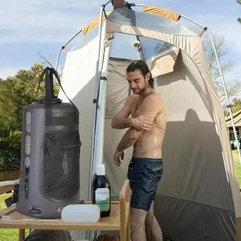 Prenosné Camping Sprcha Taška Solárne Vykurovanie Vonkajšie Kúpeľ Vodný Vak S Prepínateľné Sprcha Hlavu Veľkú Kapacitu, Camping Dodávky