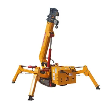 Mobilné Mini Spider Crawler Žeriav Stavebné Zariadenia, Diesel Výkon Teleskopického Výložníka Hydraulického Žeriava Pre Flexibilné Pracovisku
