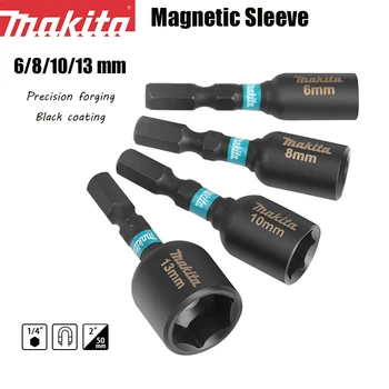 Makita samorezných Zásuvky Elektrický Skrutkovač, maticový Kľúč Silné Magnetické Rukáv Nastaviť E-08800 E-08816 E-08822 E-08838
