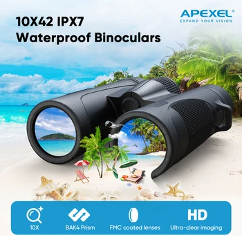 Apexel 10X42 HD Ďalekohľad pre pozorovanie Vtákov Multi–Potiahnuté Optika BaK4 Hranoly Objektív Nepremokavé Fogproof Profesionálny Ďalekohľad