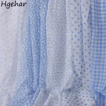 Letné Priedušná Prehodil Šifón Textílie Ručné DIY Oblečenie Tkaniny Dot kórejský Mäkké Jednoduché Šitie Odevov Materiálov Patchwork
