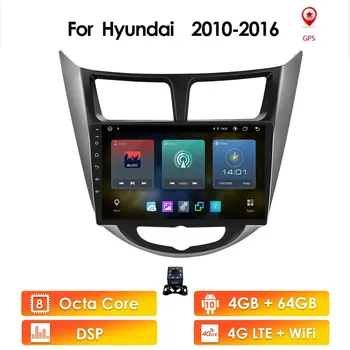 Android10 Auto Multimediálny Prehrávač Pre Hyundai Solaris Prízvuk Verna 2010-2016 IPS GPS Navigácia, Rádio, Video, Stereo Dotykový Displej BT