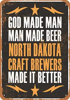 Kovové Sign - Severná Dakota Remeselných Pivovarov Lepšie Pivo - Vintage Vzhľad