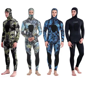Nový 3 MM rýb, lov kamufláž chloroprene gumy split potápačský oblek pre mužov studenej a teplej voľné potápanie, surfovanie oblek