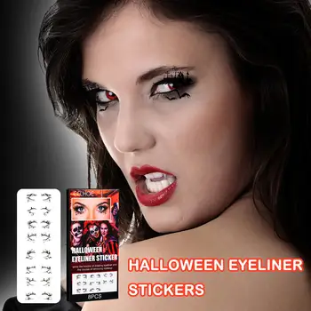 Nové Halloween Očné linky, Nálepky Viečka Line Nálepky Halloween Oko Jednorazové Eyeshadow Očné make-up Dekorácie make-up Par L9Q8