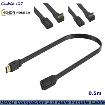 0,5 m HORE a Dole pozlátený HDMI - kompatibilné S 2.0 Verzia 4K 60HZ Všetky Medi 19+1 Byt muţi a ţeny Rozšírené HD Kábel