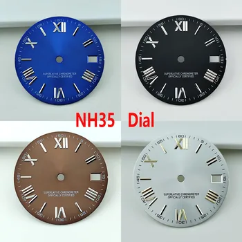 NH35 dial Rímskou číslicou Dial Hodinky ciferník S dial Muži hodinky Vhodné pre NH35 NH36 sledovať pohyb príslušenstvo Hodinky repair tool